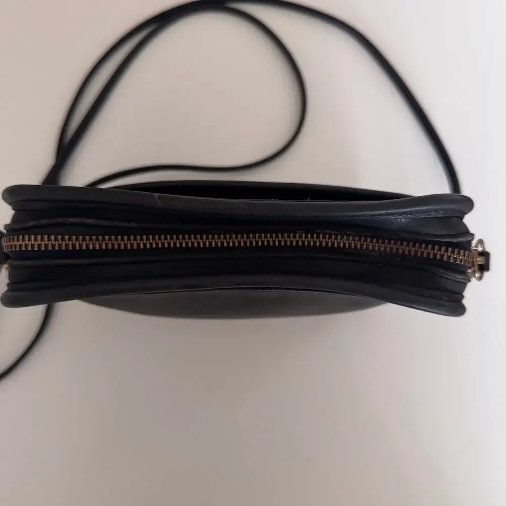 Vintage Coach 9925 Carnival Black Leather Crossbody Shoulder Bag 90s - Picture 4 of 10